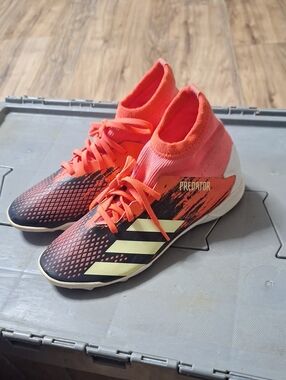 adidas Kids Orange and Black Predator Soccer Sneakers
